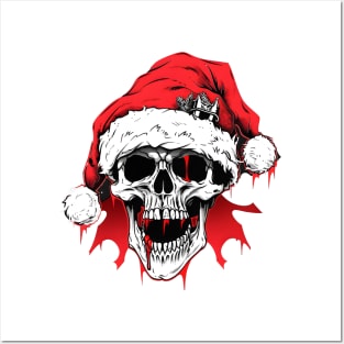 Christmas Celebration with a Skull Twist Posters and Art